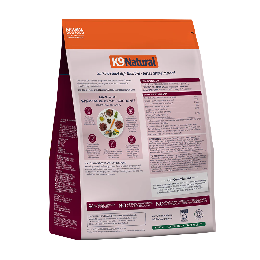 K9 Natural Freeze-Dried Lamb & Venison
