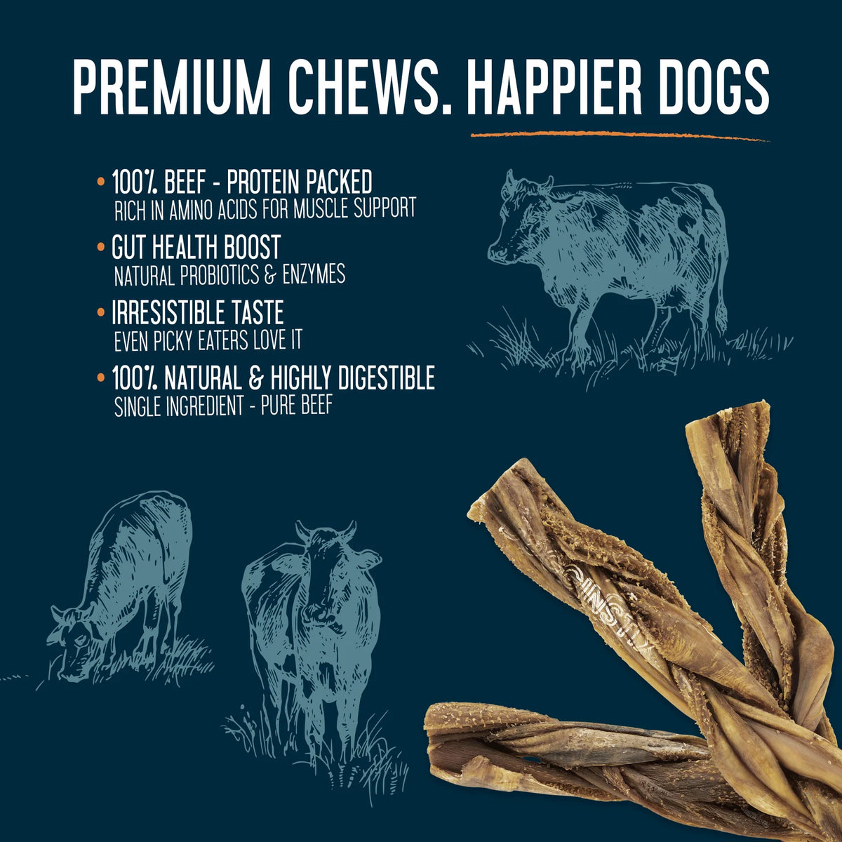 Braided Beef Tripe - Dogginstix