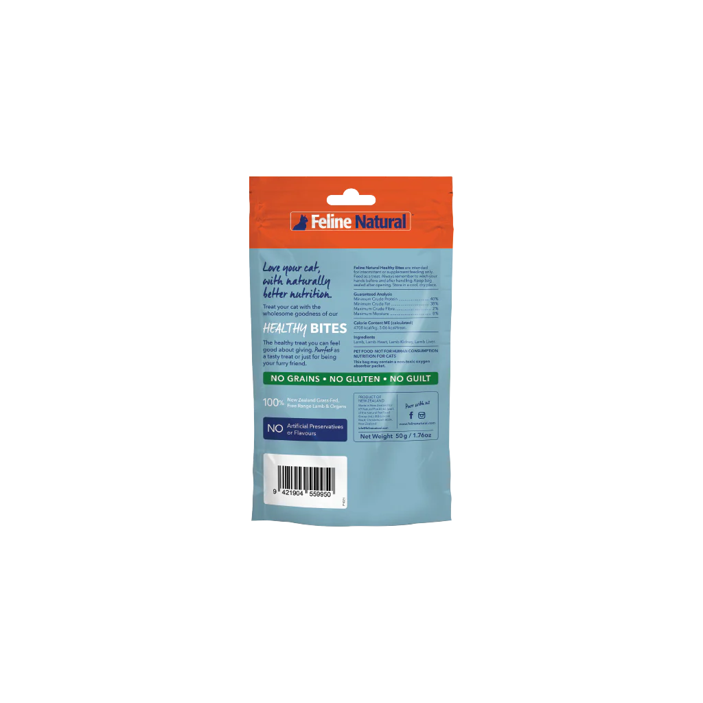 Feline Natural Cat Treats - Healthy Bites Lamb