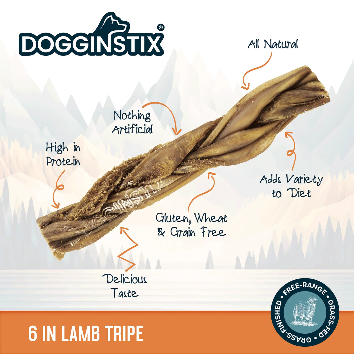Braided Lamb Tripe - Dogginstix