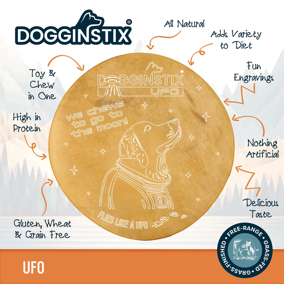 Beef Collagen - UFO Dogginstix