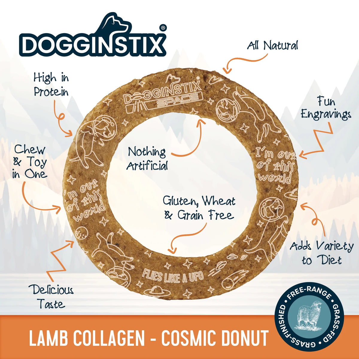 Lamb Collagen - Cosmic Donut Dogginstix