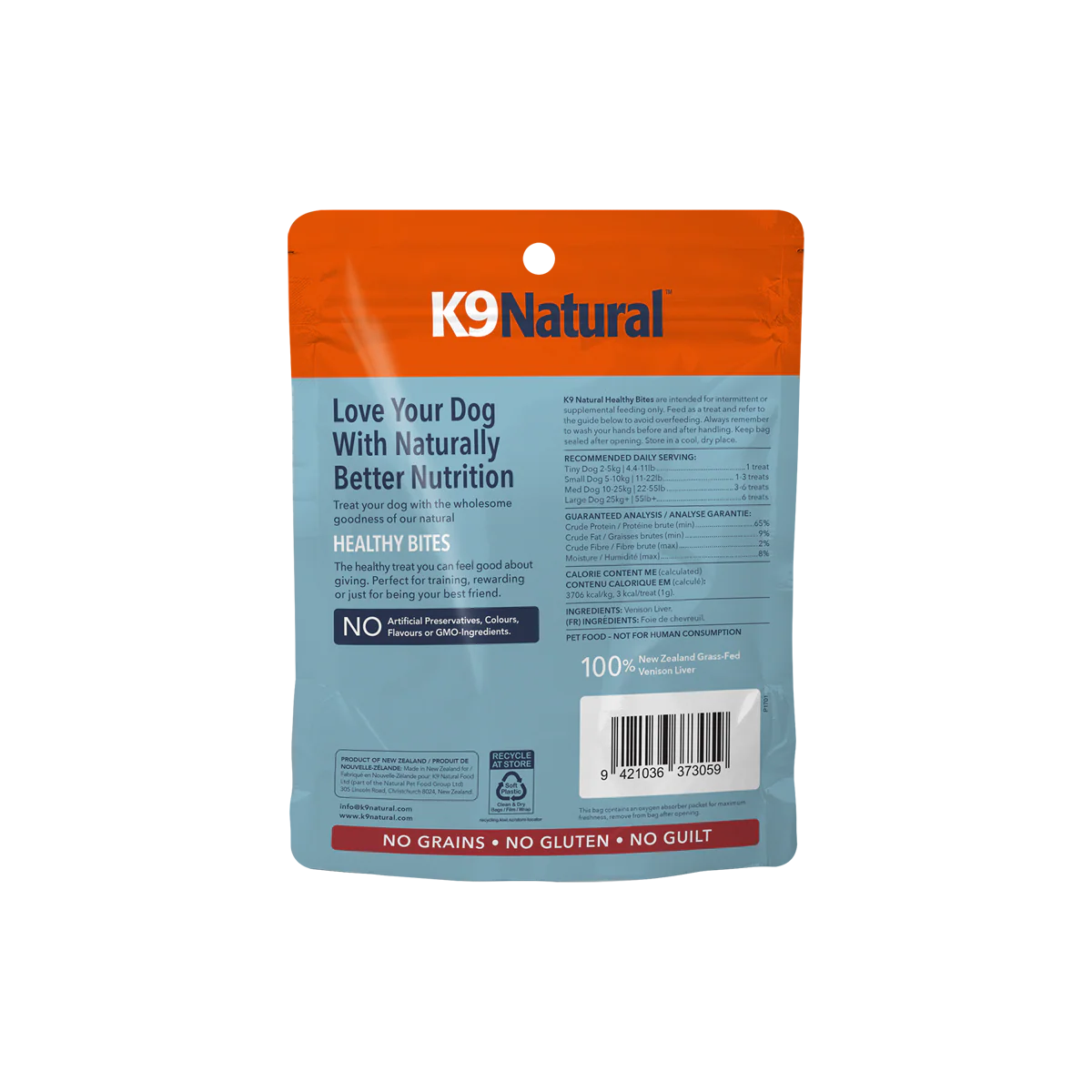 K9 Natual Dog Treats - Healthy Bites Venison Liver