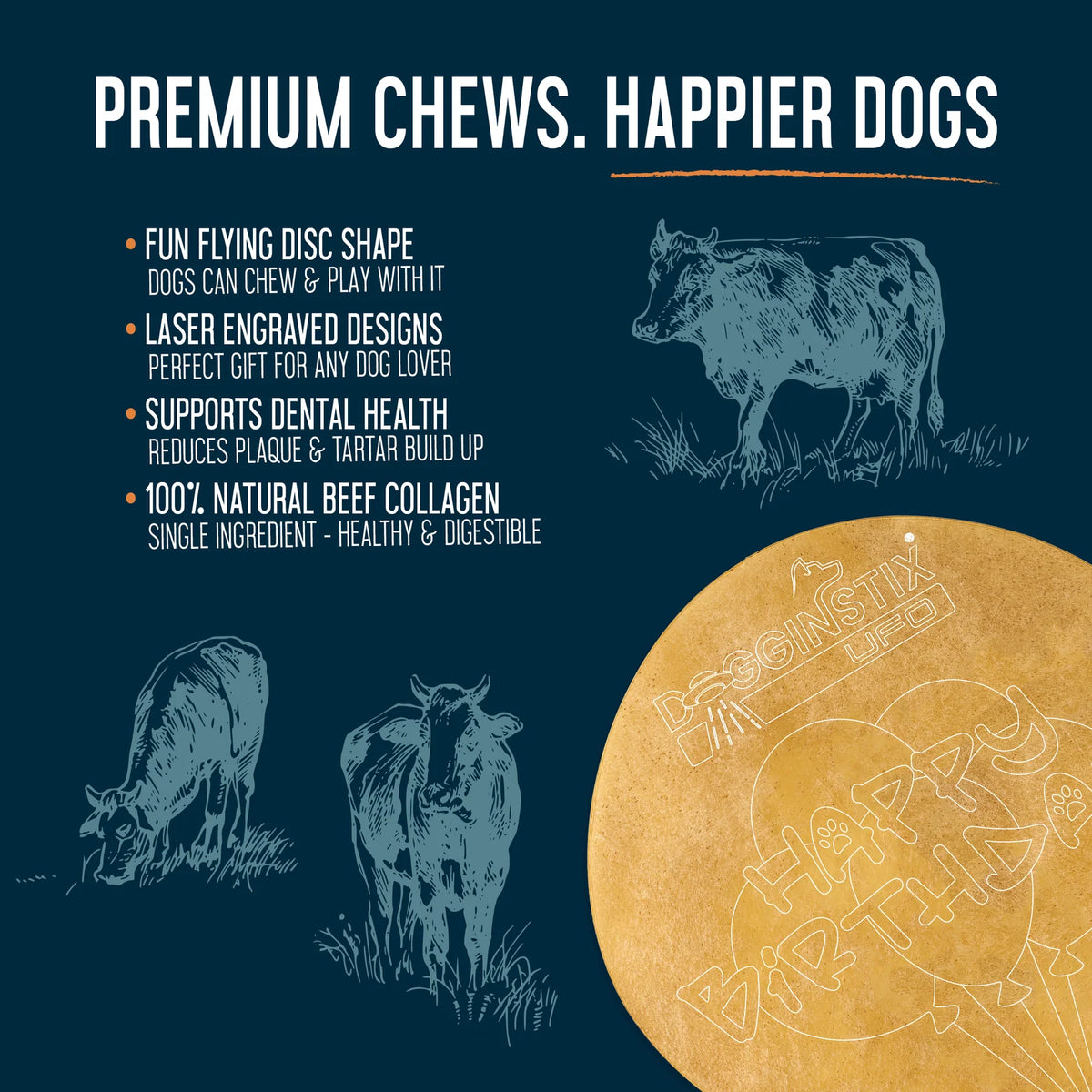 Beef Collagen - UFO Dogginstix