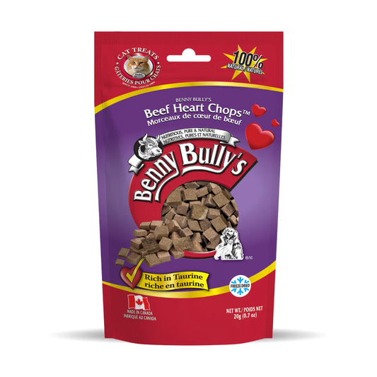 Benny Bullys Beef Heart Chops - Cat Treats